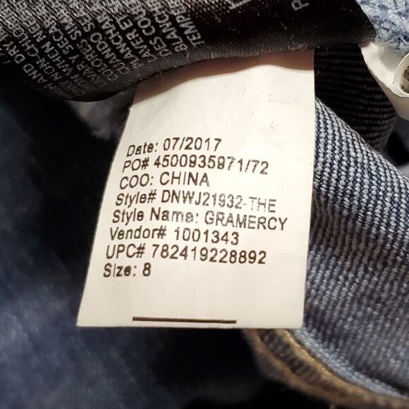 NINE West Gramercy Skinny Floral Embroidered Mid Rise Skinny Stretch Jeans 8 - Picture 11 of 12